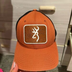 Browning Burnt Orange and Black Hat